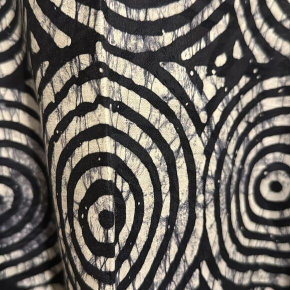 Declaj Clothing original hand sewn pullover dolman maxi black tiedye gown/kaftan - Picture 5 of 8